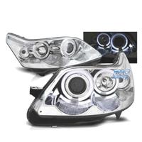 FARI PER CITROEN C4 04-09 ANGEL EYES FONDO CROMATO