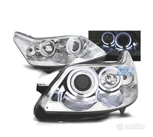 FARI PER CITROEN C4 04-09 ANGEL EYES FONDO CROMATO
