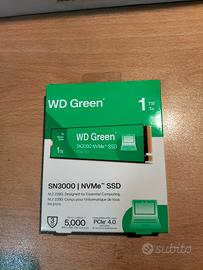 SSD WD green SN 3000 1 TB  nuovo 