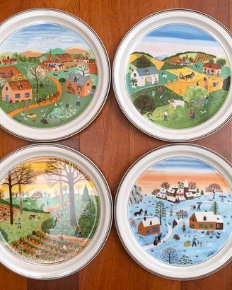 VILLEROY & BOCH - 4 Piatti NAIF serie 4 Stagioni