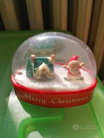 Palle di neve vintage in plastica