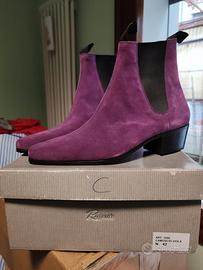 Stivaletti scamosciati viola