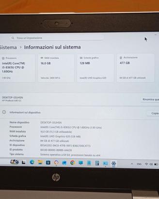 HP PB 640 G5 i5-8365U 14 16GB/512 PC