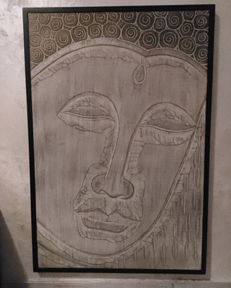 Quadro legno effetto decapato