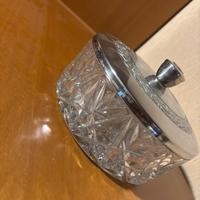 Centrotavola cristallo e acciaio