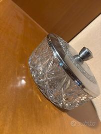 Centrotavola cristallo e acciaio