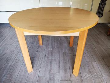 Tavolo rotondo allungabile legno chiaro