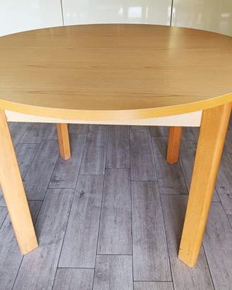 Tavolo rotondo allungabile legno chiaro