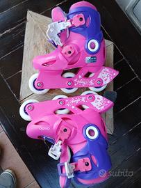 Pattini OXELO Roller bambina PLAY3 rosa-lilla