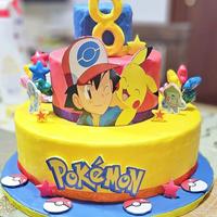 Torta in pasta di zucchero tema Pokémon