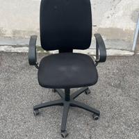 4 sedie da ufficio tessuto nero