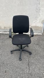 4 sedie da ufficio tessuto nero