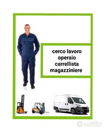 Carrellista pratico patentino operaio magazziniere