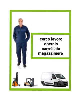 Carrellista pratico patentino operaio magazziniere