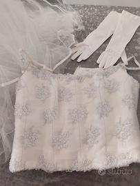 Abito da sposa completo con velo e guanti – occ👰