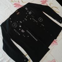 Twin Set Mara Carol XL Nero - Ricamo Fatto a Mano 