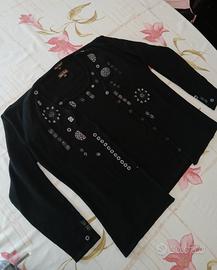 Twin Set Mara Carol XL Nero - Ricamo Fatto a Mano 