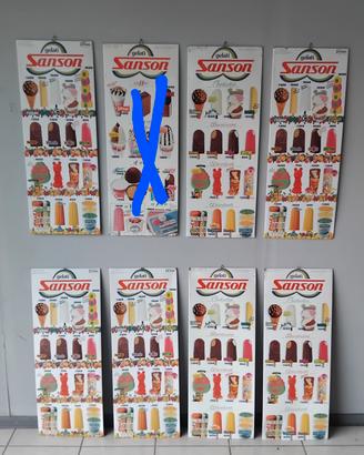tabelle gelati vintage 