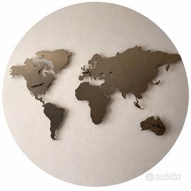 planisfero in acciaio opaco 