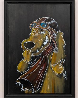 Dipinto Muttley Acrilico su tela 44x70