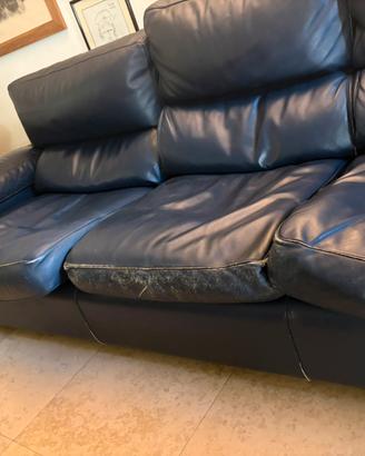 Divani in pelle blu