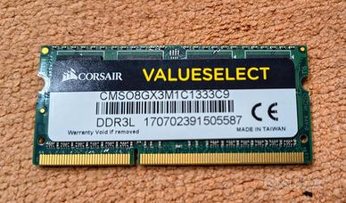 Corsair Memory — 8GB (1x8GB) 1333MHz CL9 DDR3L SOD