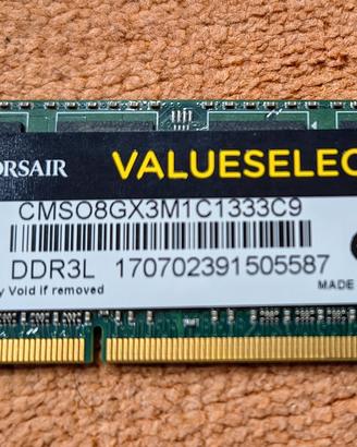 Corsair Memory — 8GB (1x8GB) 1333MHz CL9 DDR3L SOD