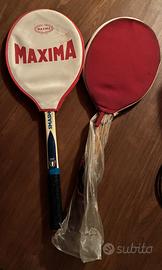 Racchetta tennis MAXIMA in legno & custodia '70s
