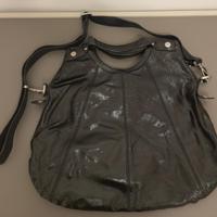 Borsa Hogan originale nera in pelle verniciata