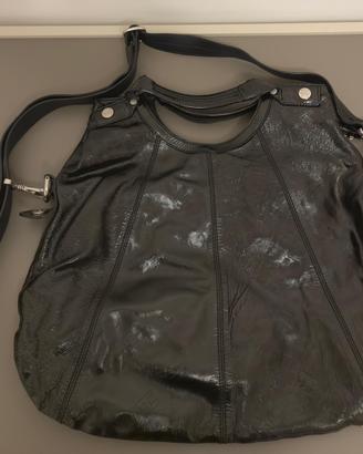 Borsa Hogan originale nera in pelle verniciata