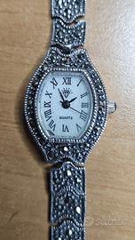 Raro Orologio Vintage Déco Donna in Argento 925