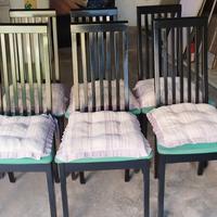 6 sedie nere ben tenute