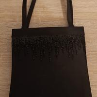 Borsa Airoldi vintage elegante da sera nera 18cm