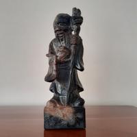 SHULAO IN Pietra. H.19,5cm.ARTE ORIENTALE