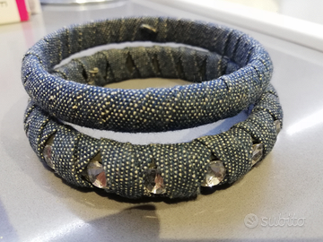 Bracciali rigidi in jeans