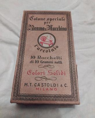 scatola fili cucito vintage 