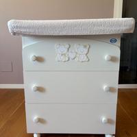 lettino per bambini + cassettiera fasciatoio
