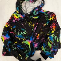 set ballo zumba fitness palestra fluo felpa top S
