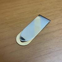 Fermasoldi vintage ottone e metallo argentato