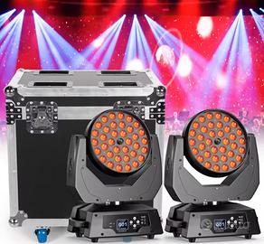 Testa Mobile Wash Zoom Led 36 x 18w 6in1 RGBWA-UV