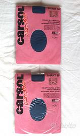 2 Paia Collant Lycra 50 DEN opaco Coprente *NUOVI*