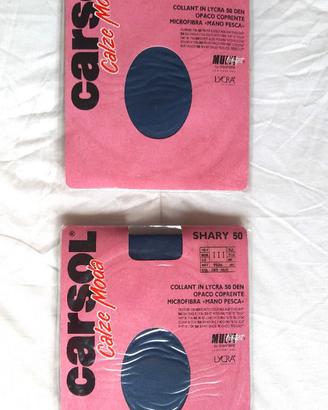 2 Paia Collant Lycra 50 DEN opaco Coprente *NUOVI*