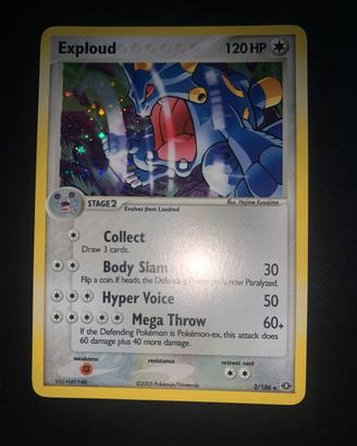 Exploud Holo Rare Ex Emerald 3/106 pokemon