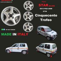CERCHI lega 13 pollici Cinquecento Trofeo sporting