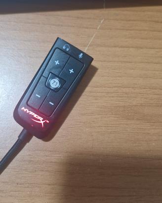 Scheda audio hyperx per cuffie da gaming 7.1