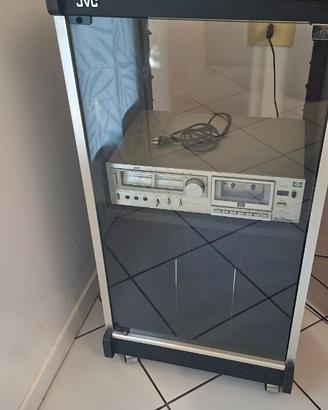Mobiletto Rack Hi-Fi JVC Vintage con Anta