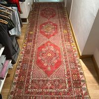 Tappeto vintage orientale annodato a mano 320x100