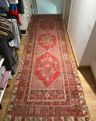 Tappeto vintage orientale annodato a mano 320x100