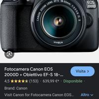 fotocamera Reflex EOS 2000 EF S 18 55