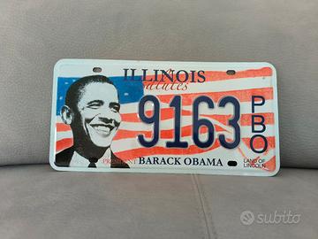 targa americana in metallo Illinois 